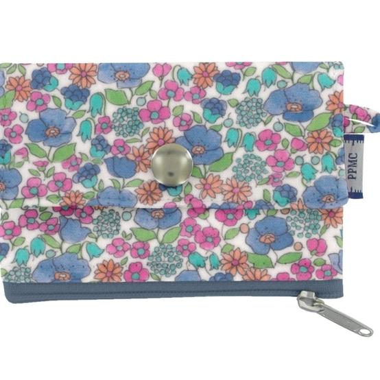 Mini pochette porte-monnaie pastel fleuri
