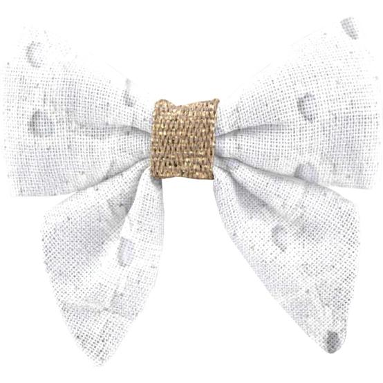 Barrette Mini Noeud Papillon broderie anglaise