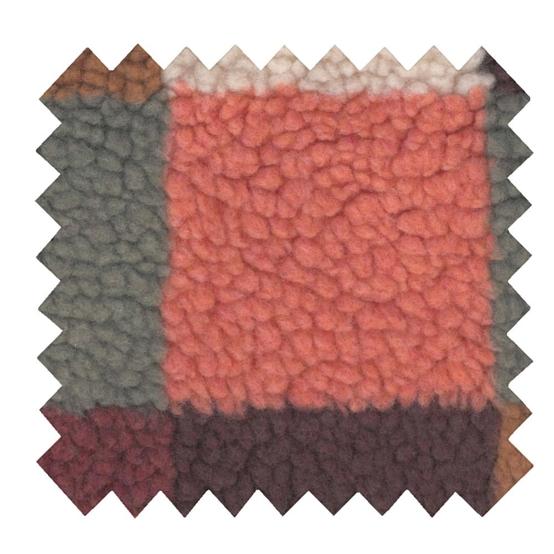 Tissu Moumoute ex2658 moumoute damier brique