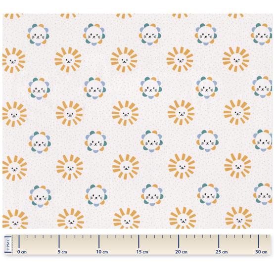 Tissu coton au mètre lionceau