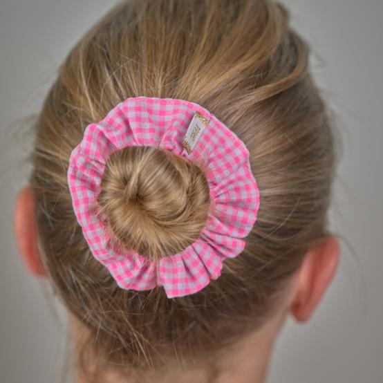 Petit Chouchou vichy rose fluo