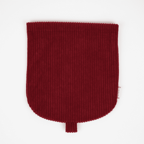 Rabat petite besace velours côtelé large grenat