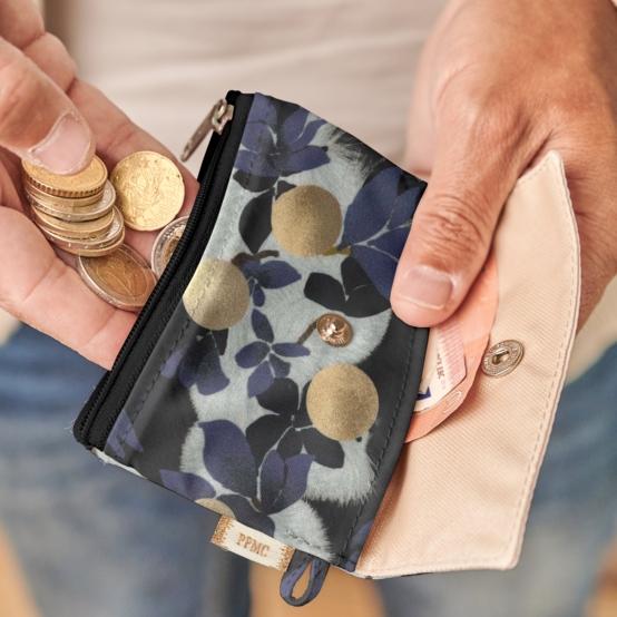 Mini pochette porte-monnaie flocon doré