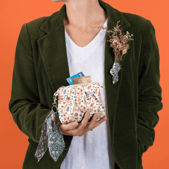 Mini pochette plissée douceur des bois