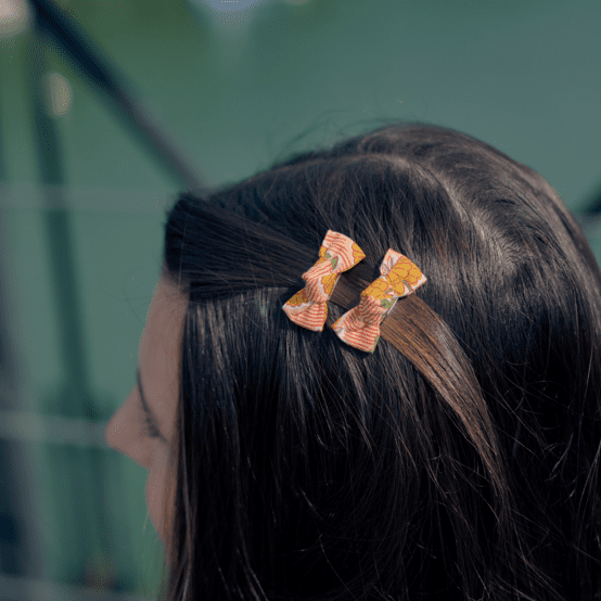 Barrettes clic-clac petits noeuds shanti