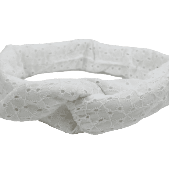 Bandeau vintage broderie anglaise