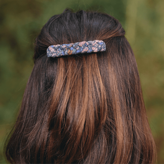 Barrette cheveux tressée monet lilas