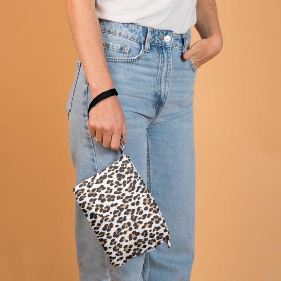 Pochette tissu leopard