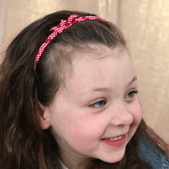 Serre-tête fin vichy coccinelle