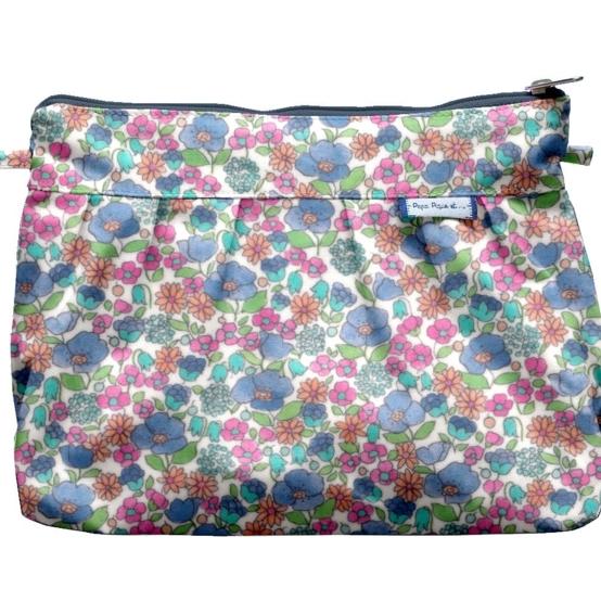 Pochette plissée pastel fleuri