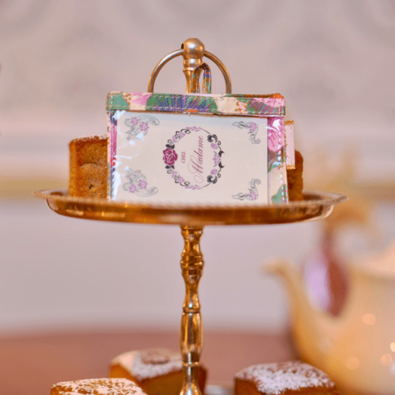 Porte badge fleur de thé