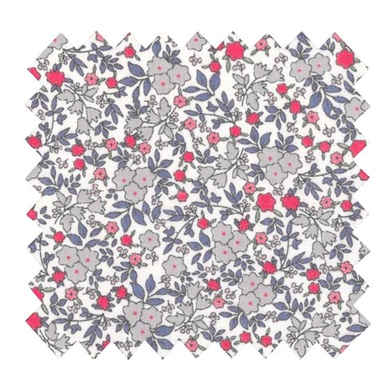 Tissu coton au mètre serenade rouge gris