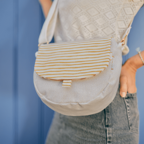 Base petite besace sans bandoulière beige pailleté