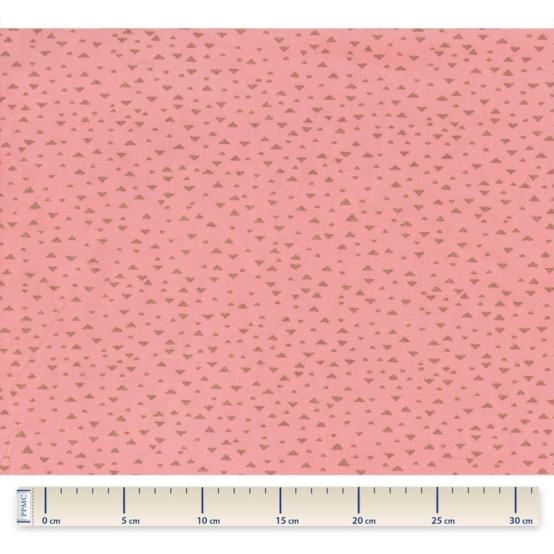 Tissu voile triangle or poudré