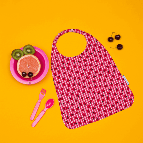 Serviette enfant élastique vichy coccinelle