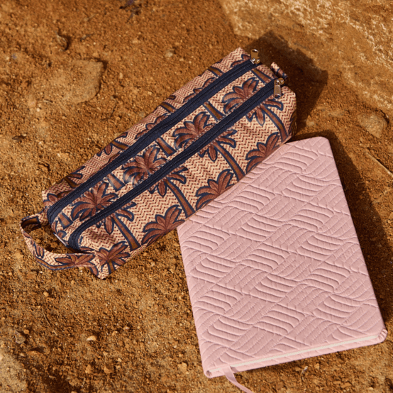 Trousse double compartiment palmeraie