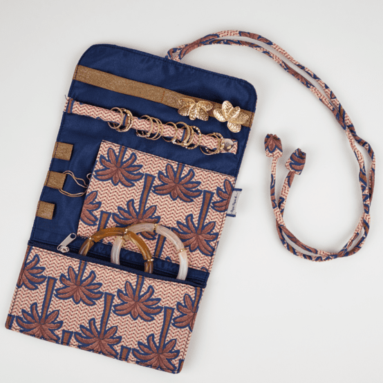 Pochette à bijoux palmeraie