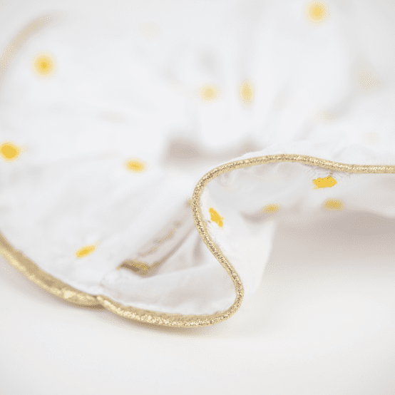 Grand Chouchou Passepoil paquerettes blanches