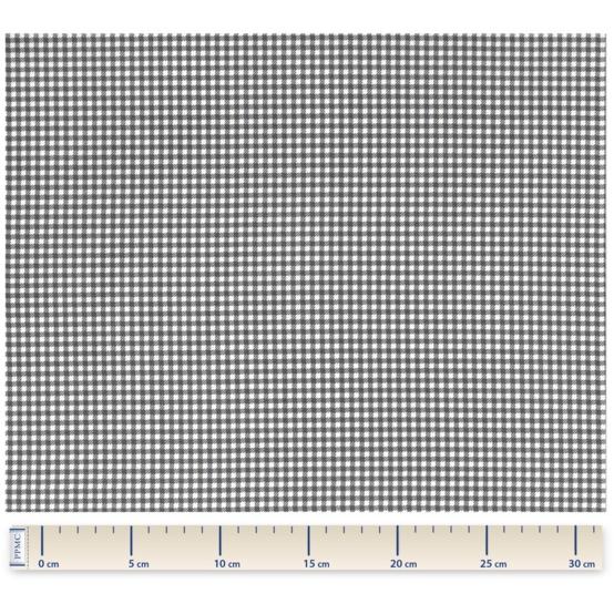 Tissu coton au mètre vichy noir