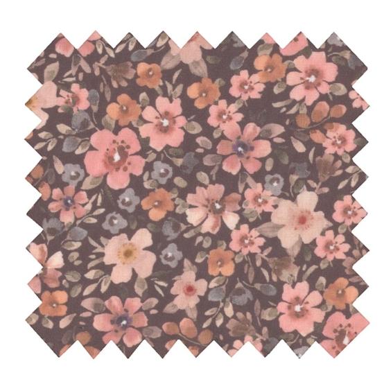 Tissu coton au mètre EX2648 Rétro bohème chocolat