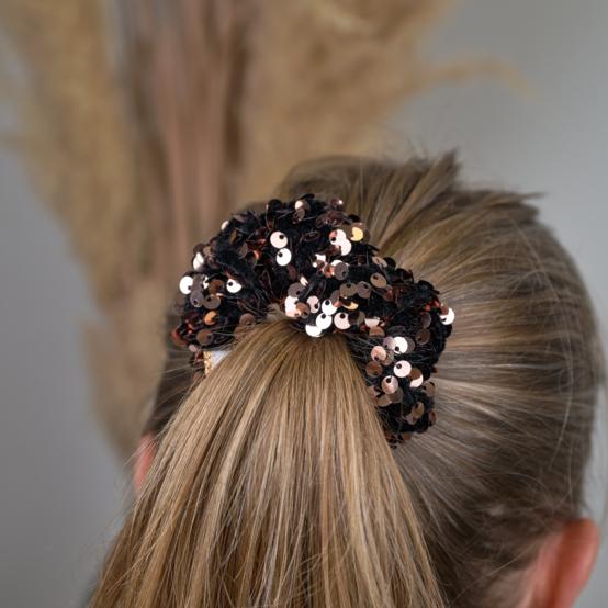 Petit Chouchou sequins bronze