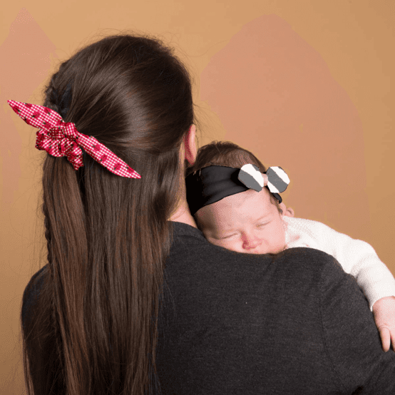 Chouchou nœud  vichy coccinelle