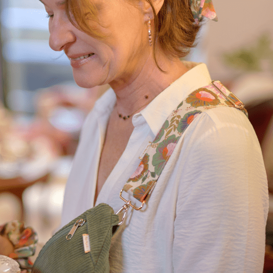 Bandoulière étroite fleur de thé