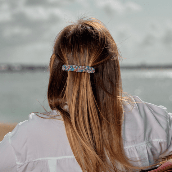 Barrette cheveux tressée mille et une fleurs