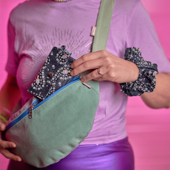 Mini pochette porte-monnaie bleudana