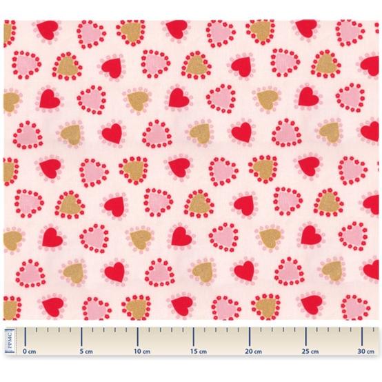 Tissu voile petits coeurs