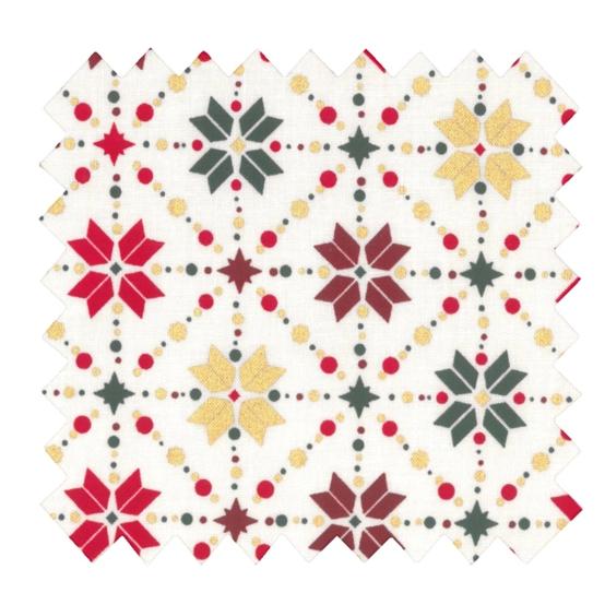 Coupon tissu 50 cm ex2318 géometrique scandinave or écru