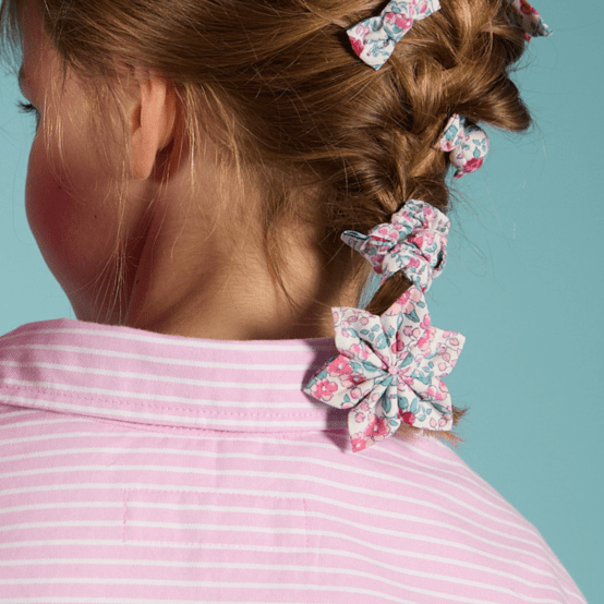 Barrette fleur étoile rose grenadine