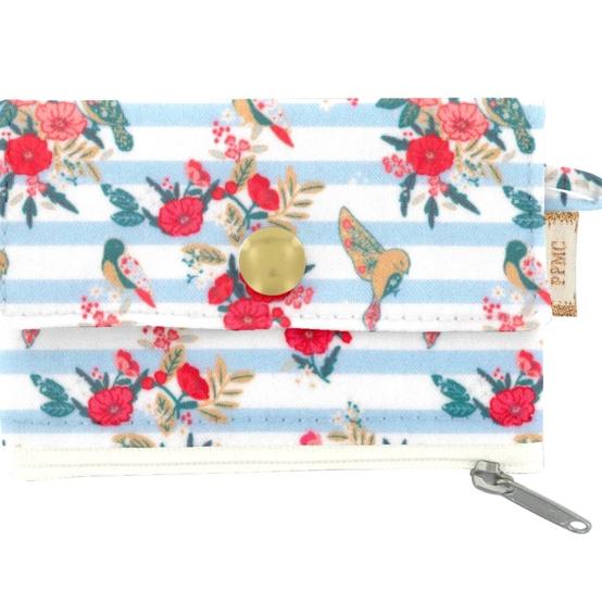 Mini pochette porte-monnaie horizons fleuris