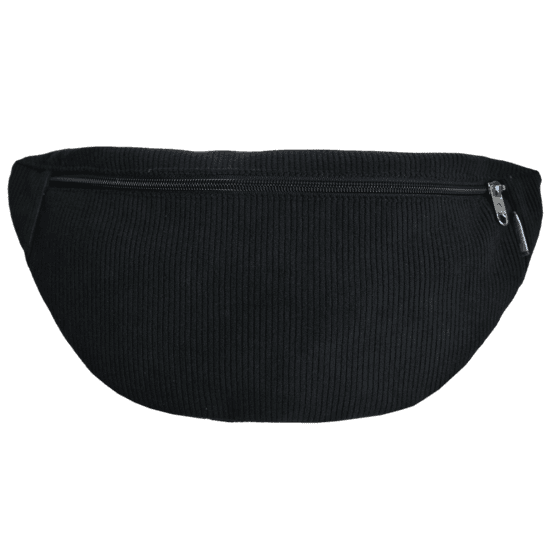 Sac banane velours côtelé noir