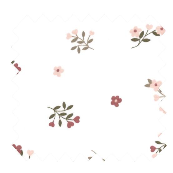 Tissu jersey bouquet ivoire rouille