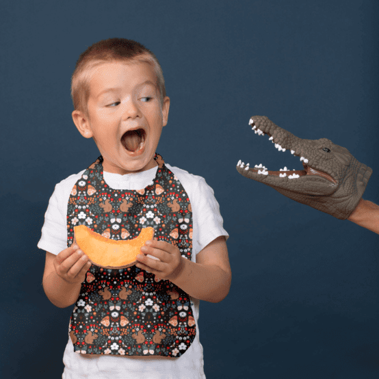 Serviette enfant élastique casse noisette