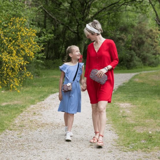 Mini pochette plissée romance fleurie