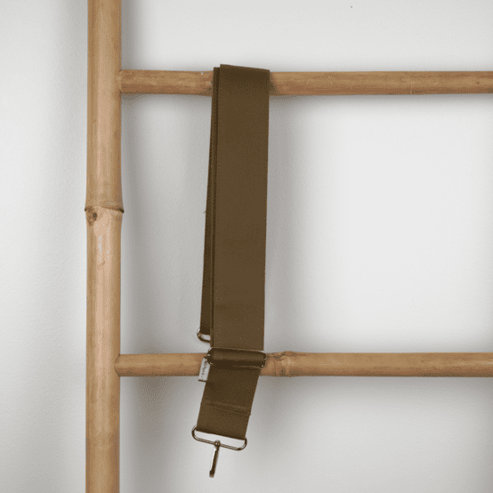 Bandoulière large brun