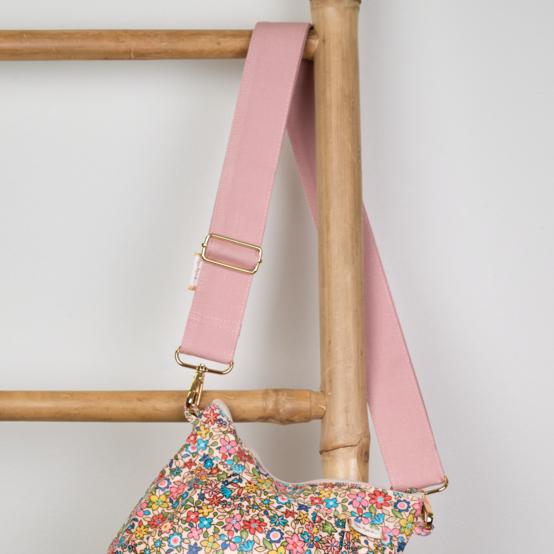 Bandoulière étroite vieux rose