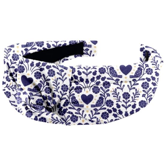 Serre-tête Large Croisé scandinavia bleu