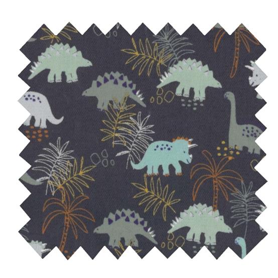 Coupon tissu enduit de 35cm  jurassic dino marine