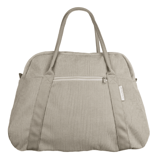 Sac bowling velours côtelé beige
