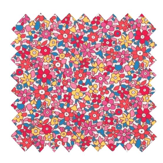Tissu coton au mètre cocktail de fleurs