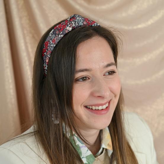 Serre-tête Large Croisé jardin d'aurore