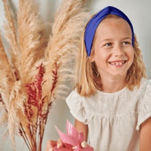 Bandeau Jersey Croisé Enfant bleu navy