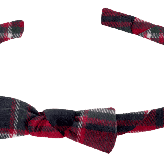 Serre-tête fin tartan rouge