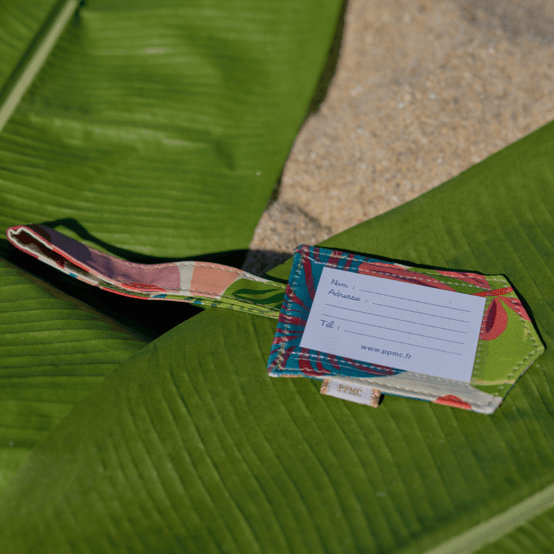 Etiquette bagage fleurs des iles