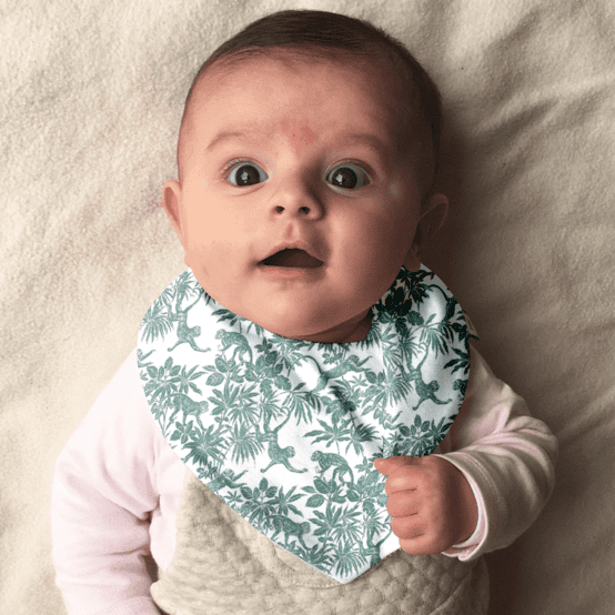 Bavoir bandana jungle vintage