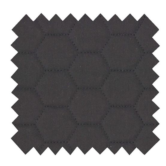 Tissu matelassé hexagonal noir