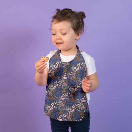 Serviette enfant élastique monet lilas